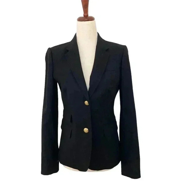 J. Crew Jackets & Blazers - J. Crew Wool Schoolboy Blazer Black Size 2